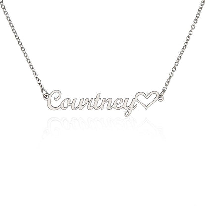Classic Heart Style Name Necklace