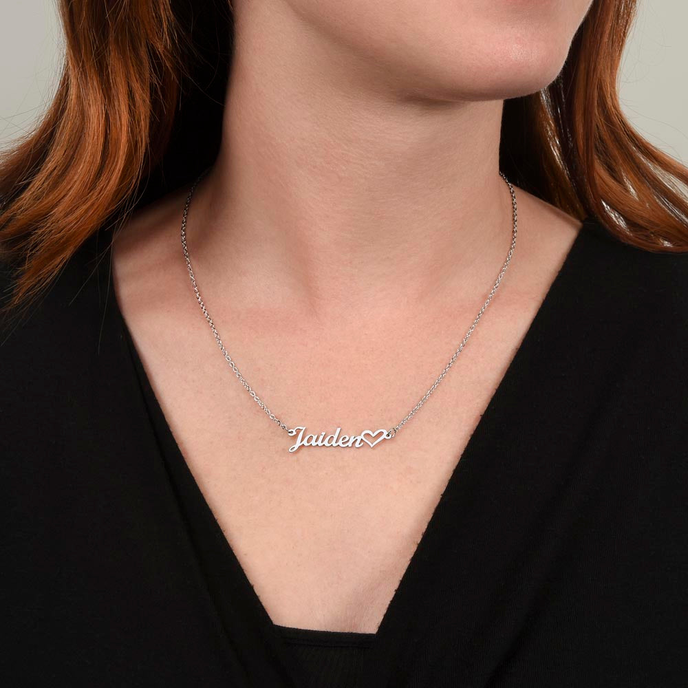 Classic Heart Style Name Necklace