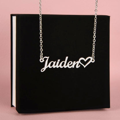 Classic Heart Style Name Necklace