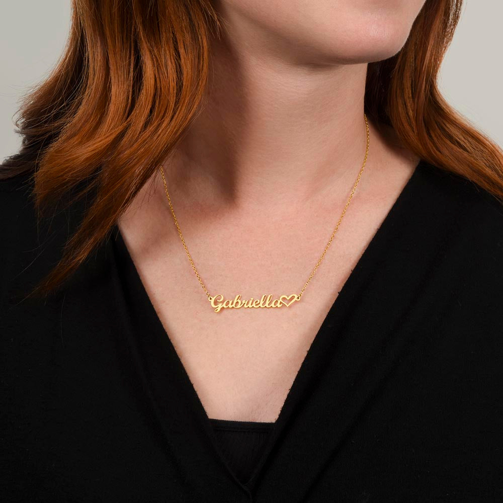 Classic Heart Style Name Necklace