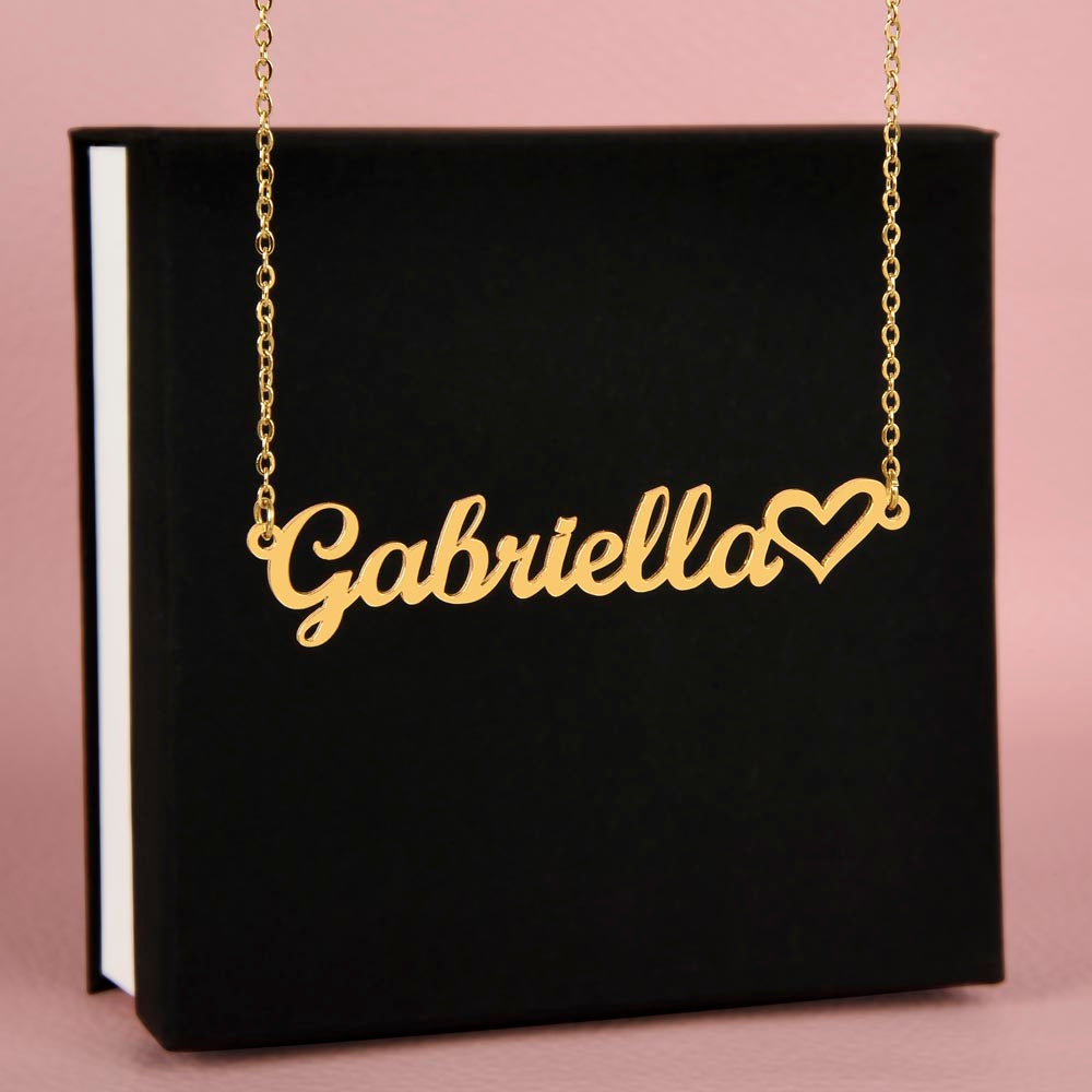 Classic Heart Style Name Necklace