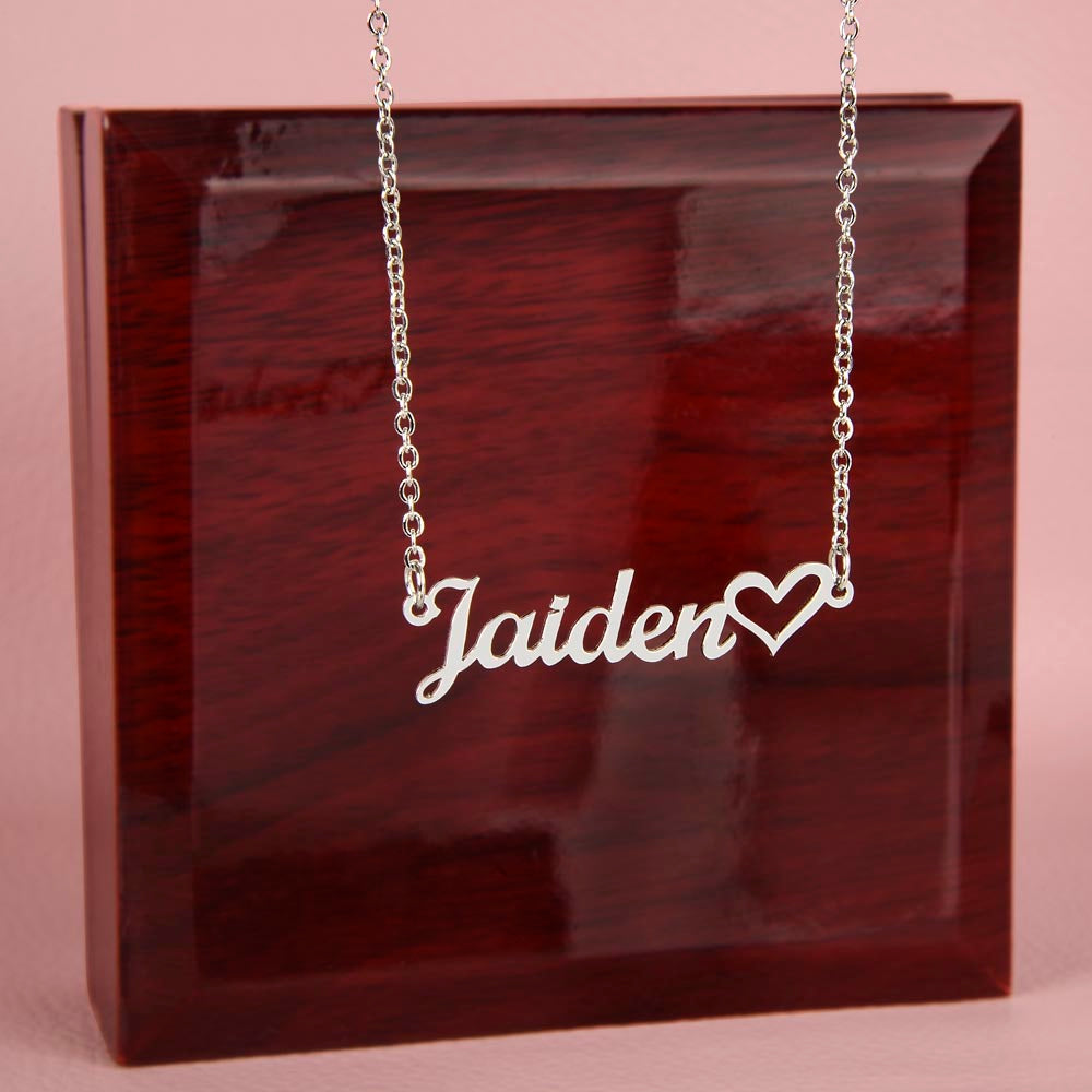 Classic Heart Style Name Necklace