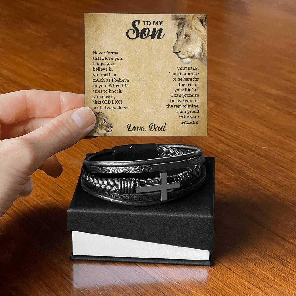 To My Son - Cross Bracelet